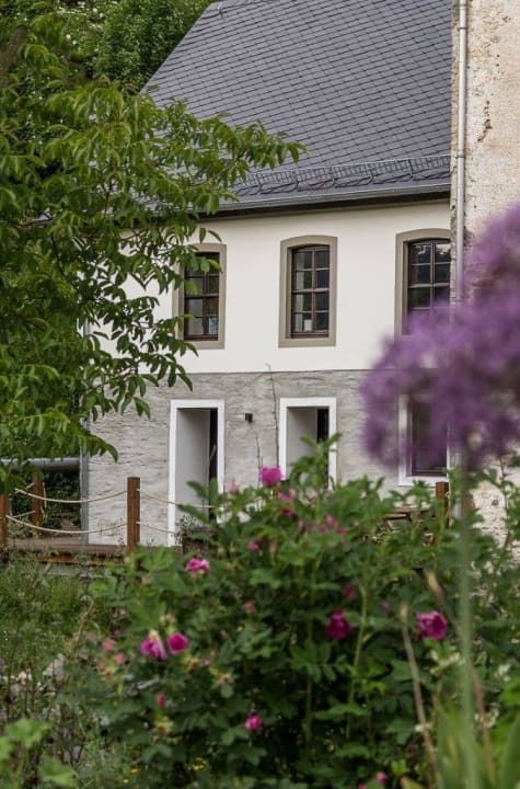 2014 geschmackvoll saniert: Der Anbau für Gäste Steinermühle Waltersdorf