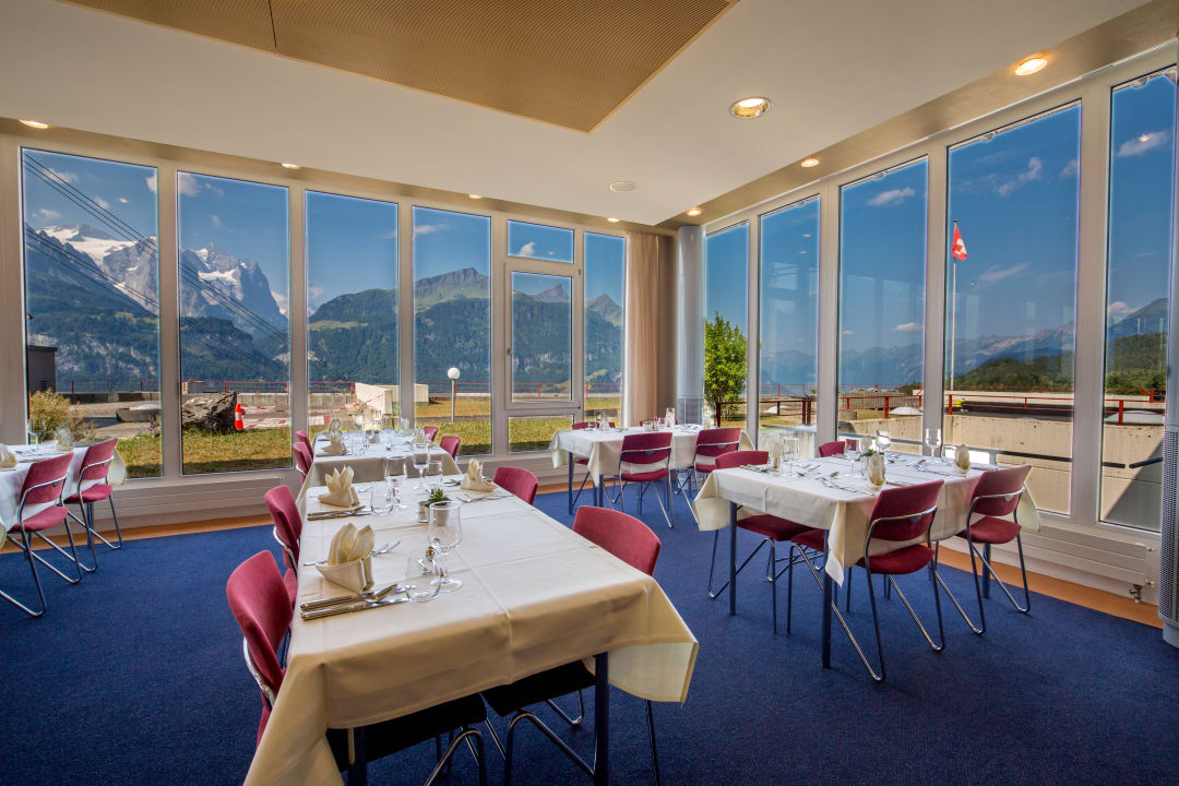 Speisesaal mit der fantastischen Aussicht Das Hotel Panorama