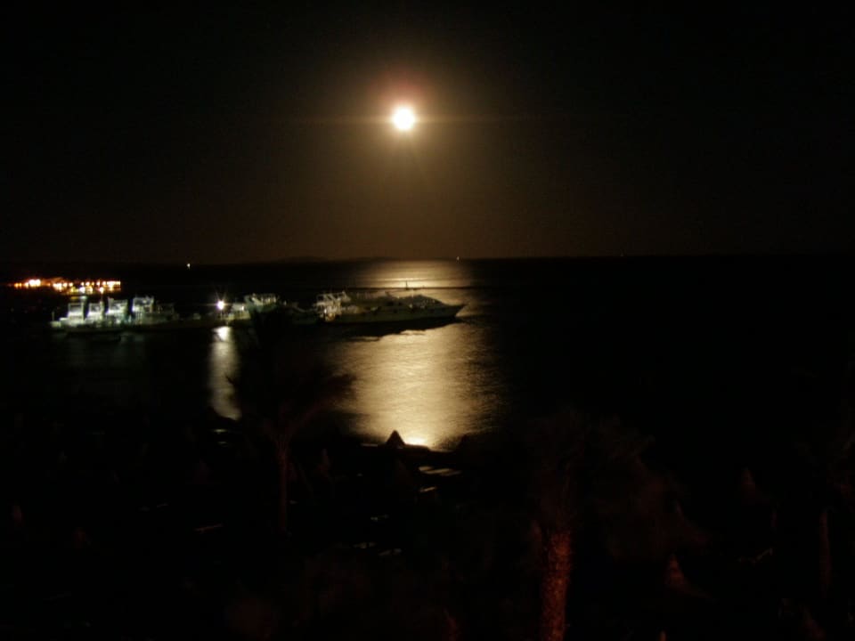 Výhled za za "svitu měsíce" z pokoje Giftun Azur Resort