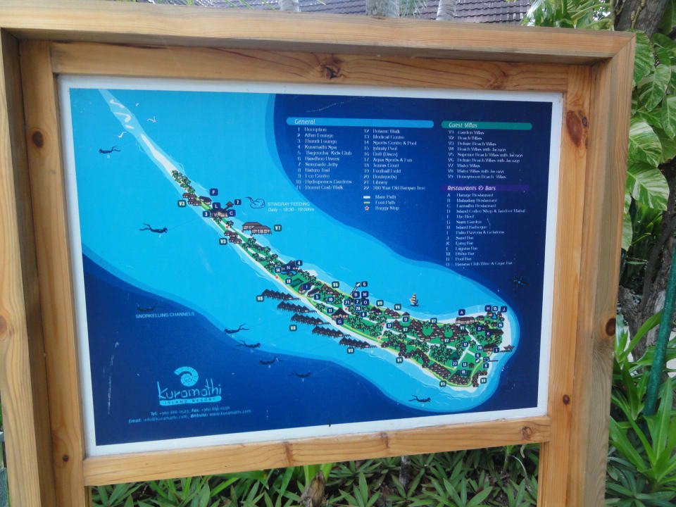 Inselkarte Kuramathi Maldives