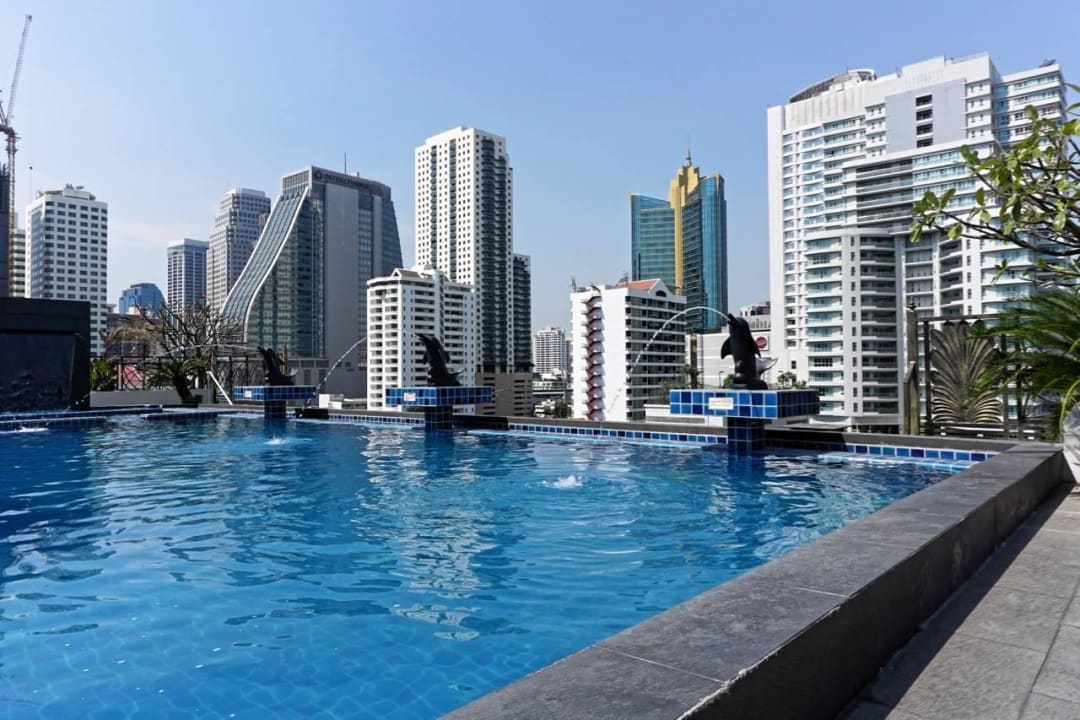 Pool und Ausblick Hotel Admiral Premier