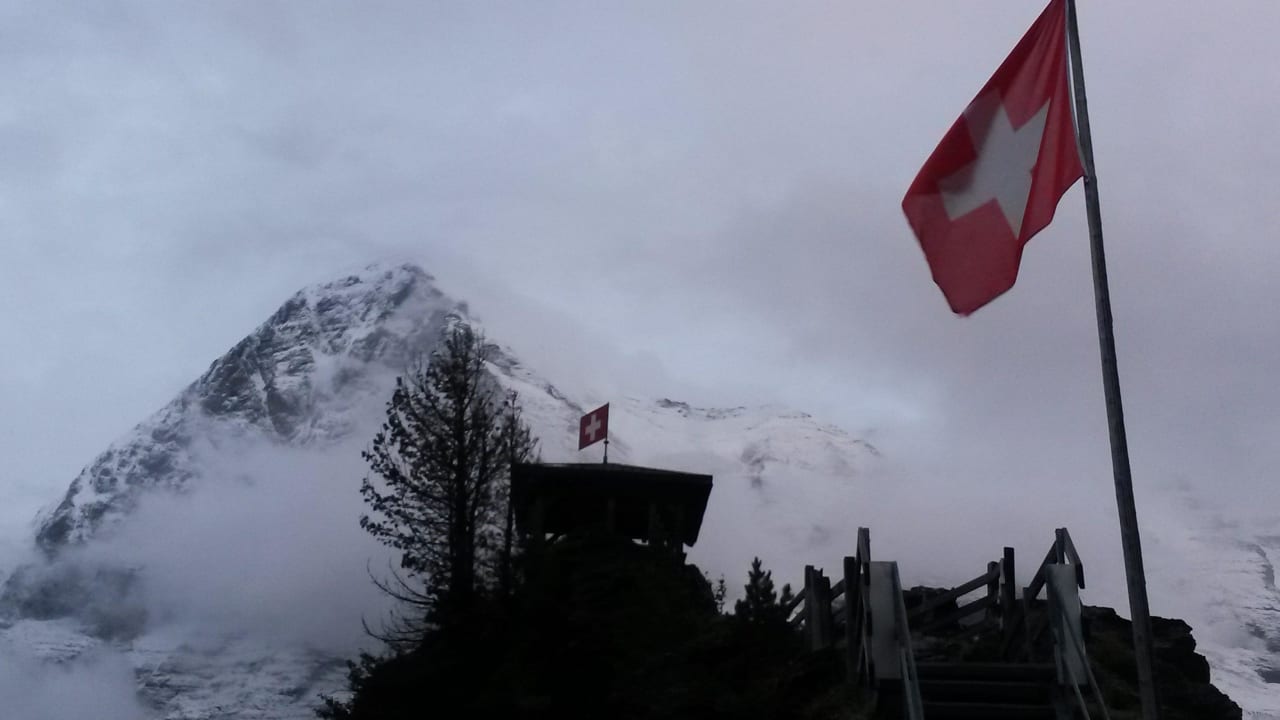 Vom Hotel aus auf den Eiger Berghaus Grindelwaldblick