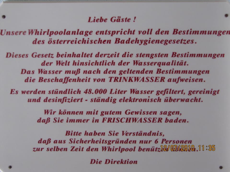 Hohe Wasserqualität Lisi Family Hotel Reith bei Kitzbühel