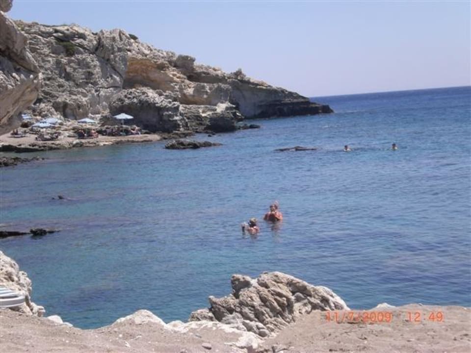 Blick vom Strand aus Hotel Kalithea Horizon Royal
