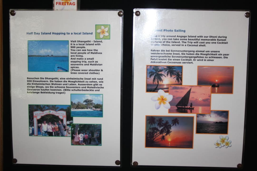 Übersicht Freizeitangebot Angaga Angaga Island Resort