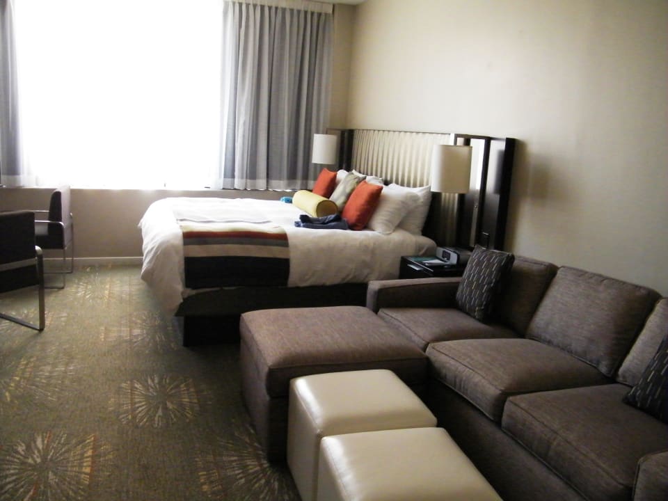 Blick aufs Bett The Donatello Hotel