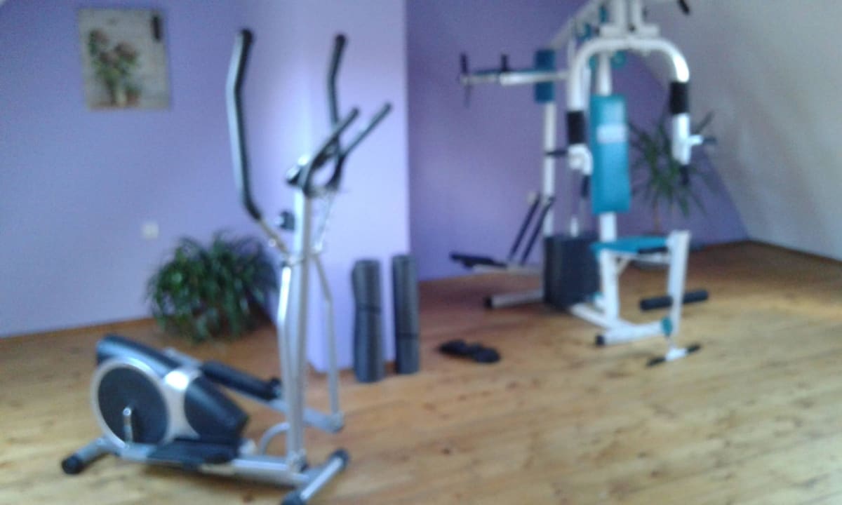 Fitnessraum im Dachgeschoss Guesthouse Rossini