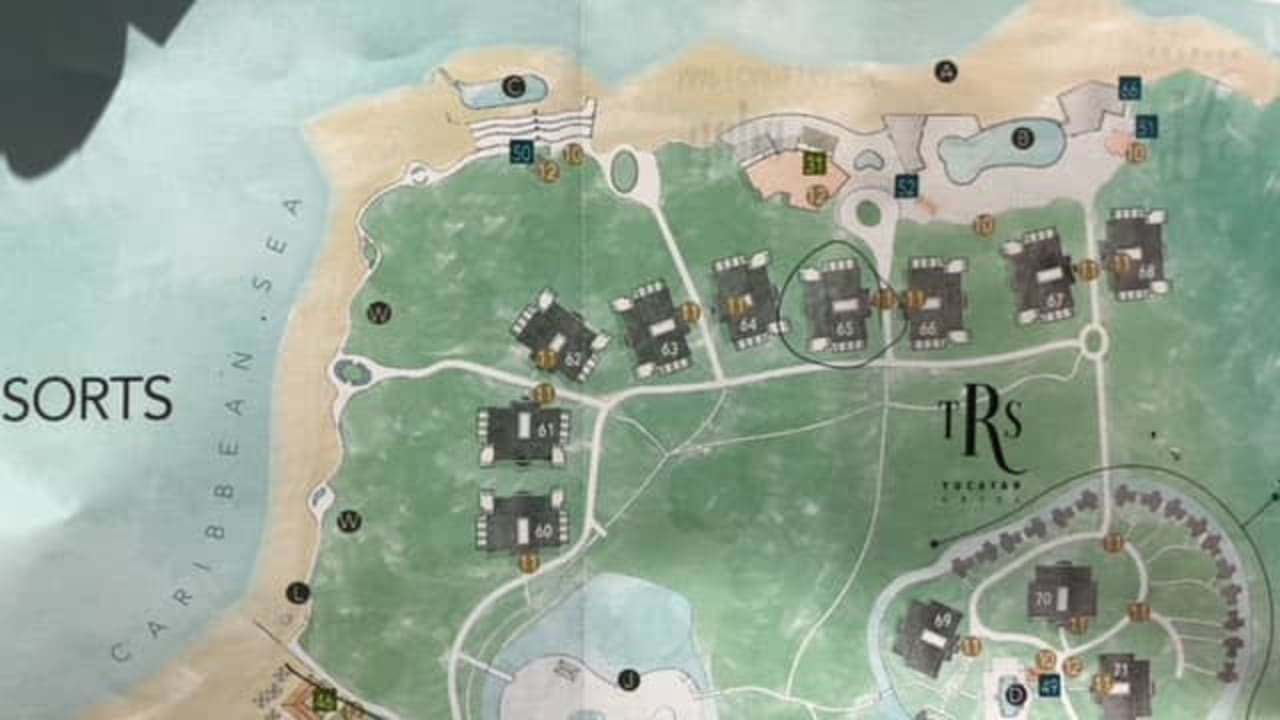 Hotelplan des TRS Areals. Grand Palladium Kantenah Resort & Spa