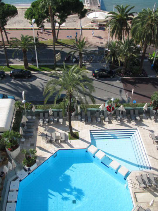 Pool von oben Grand Hyatt Cannes Hotel Martinez