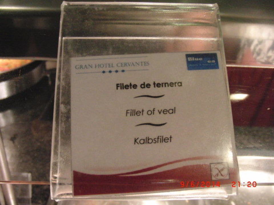Kein Kalbsfilett, sondern Rindfleisch BLUESEA Gran Cervantes