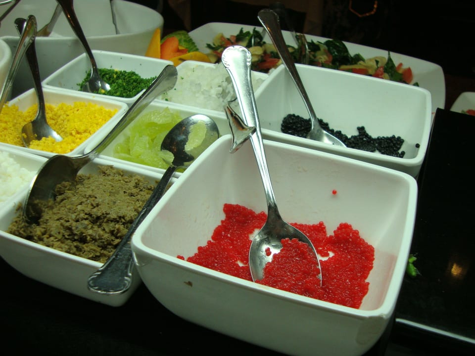 Galaabend im Hauptrestaurant - 2 Sorten Kaviar Hotel Riu Palace Riviera Maya