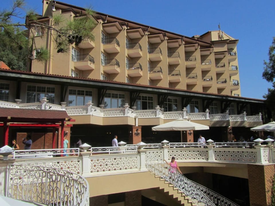 Blick zum Haupthaus, von ganz oben genialer Blick Grand Yazici Club Marmaris Palace