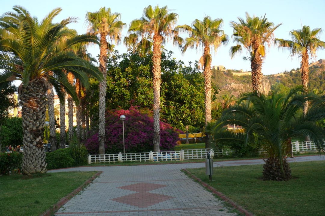Park przed Hotelem koło plaży Hotel Kahya