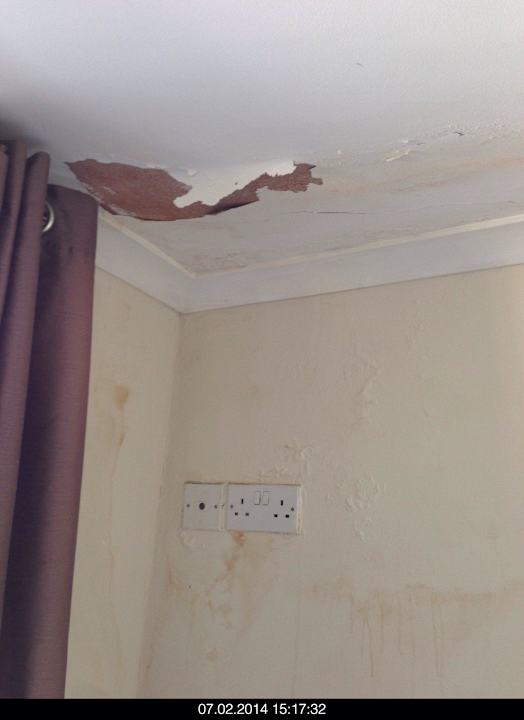 Putz von Decke und Wasserflecken The Park Hotel