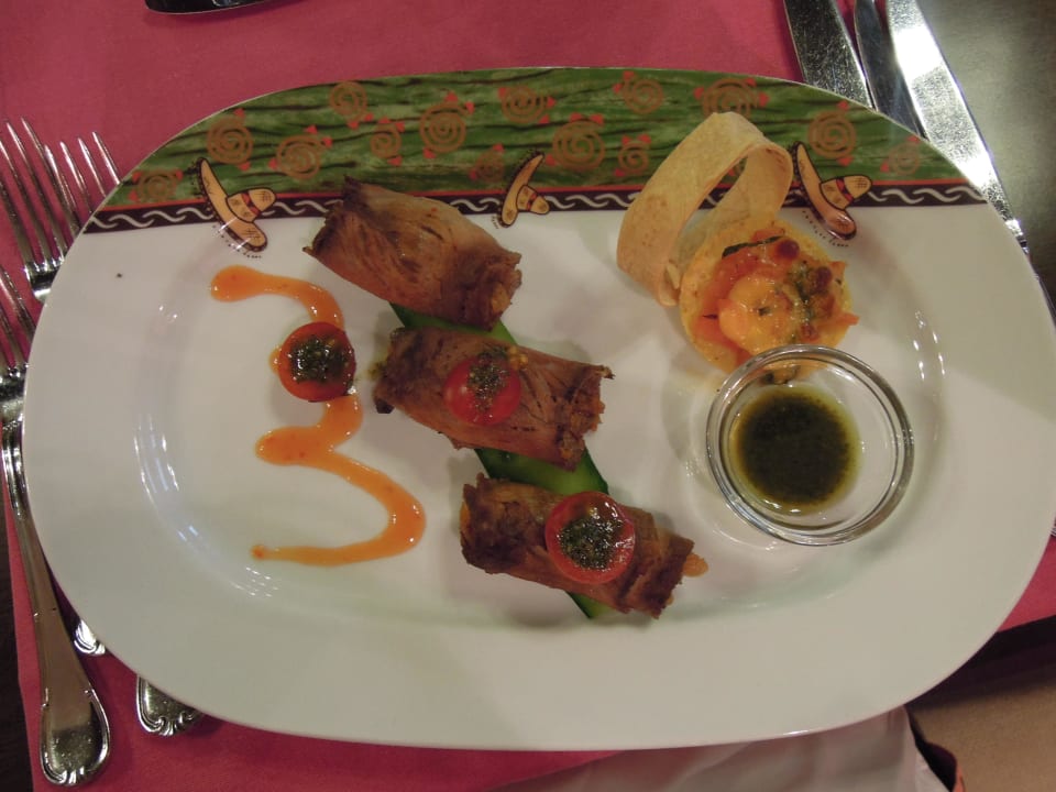 Vorspeise beim Mexikaner Sunis Evren Beach Resort Hotel & Spa