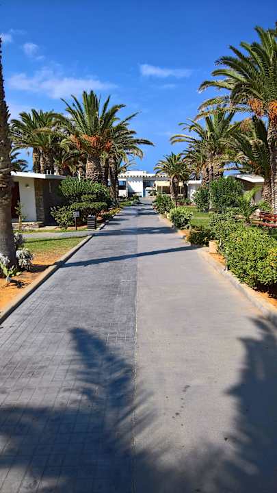 Hauptgang durch den Garten zum Restaurant Civitel Creta Beach