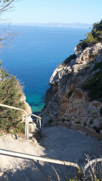 Stairs to the "hotel beach" Sun Club Eldorado