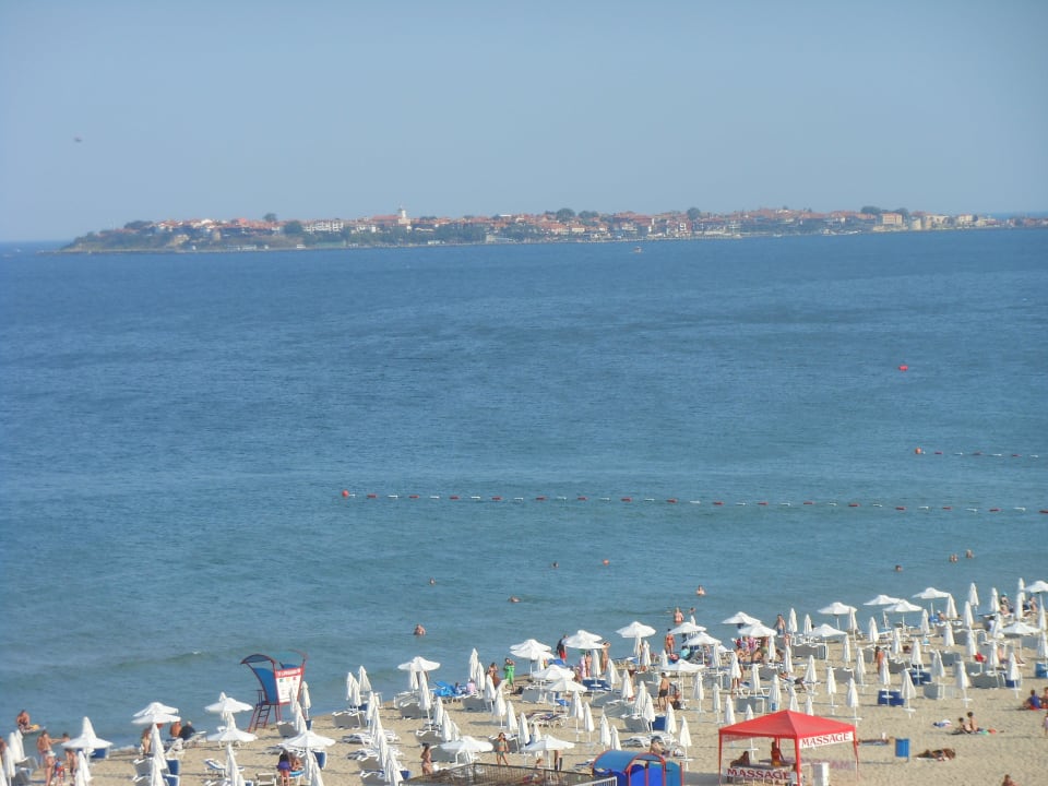 Blick vom Hotel nach Nessebar Sentido Neptun Beach