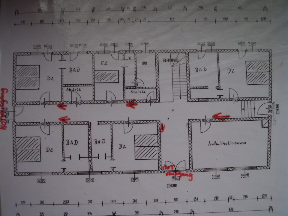 Zimmer/Notfallplan Hotel Mongolischer Hof