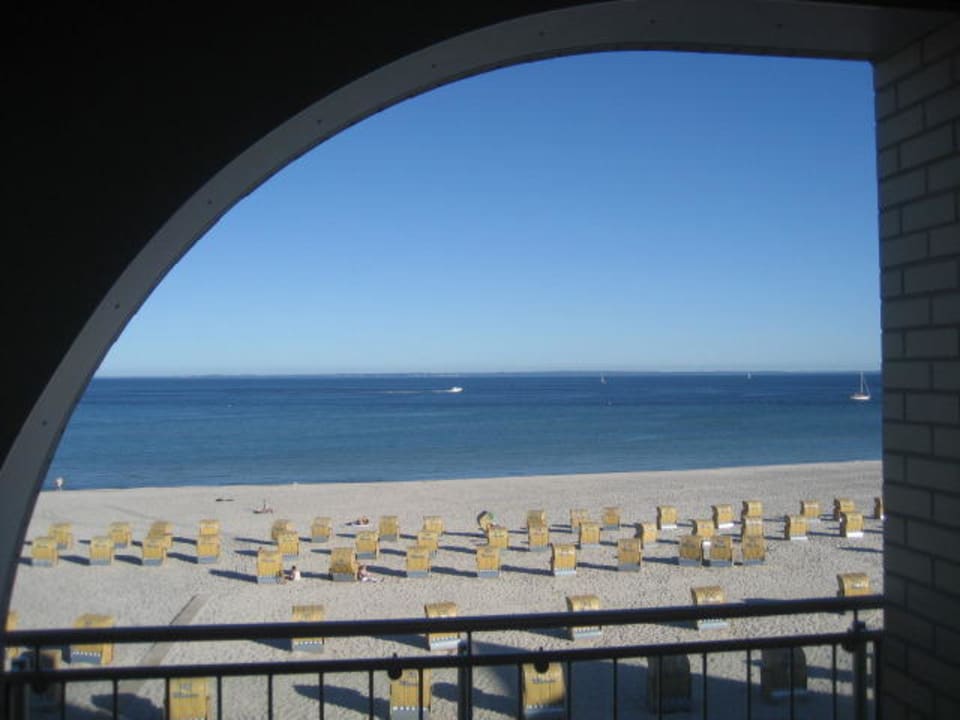 Bilck vom Balkon Strandhotel Grömitz