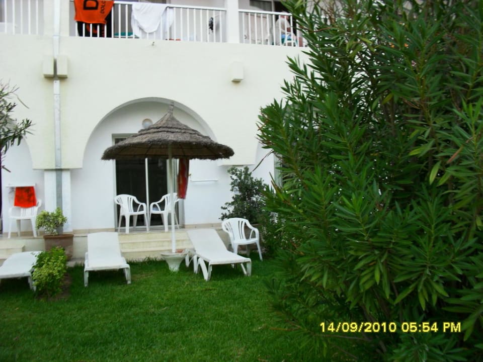 Eingang von Palmengarten zum Zimmer El Mehdi Beach Resort