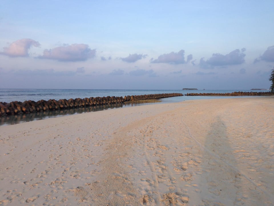 Beton Klötze am Strand Kuredu Island Resort & Spa