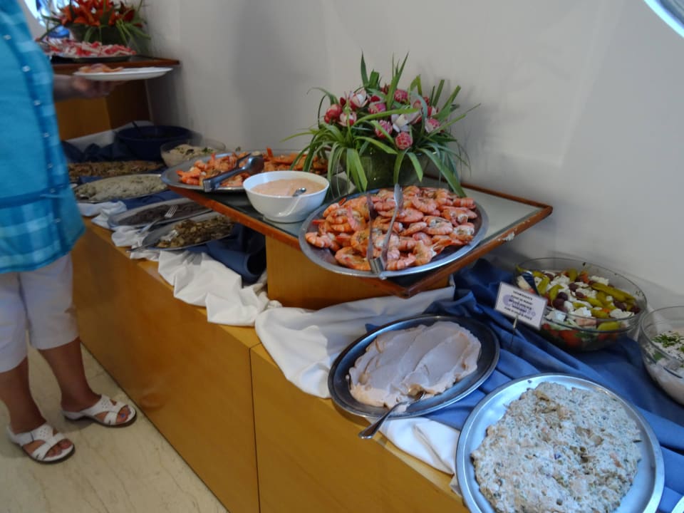 Fischbüffet super lecker Hotel Calypso Beach