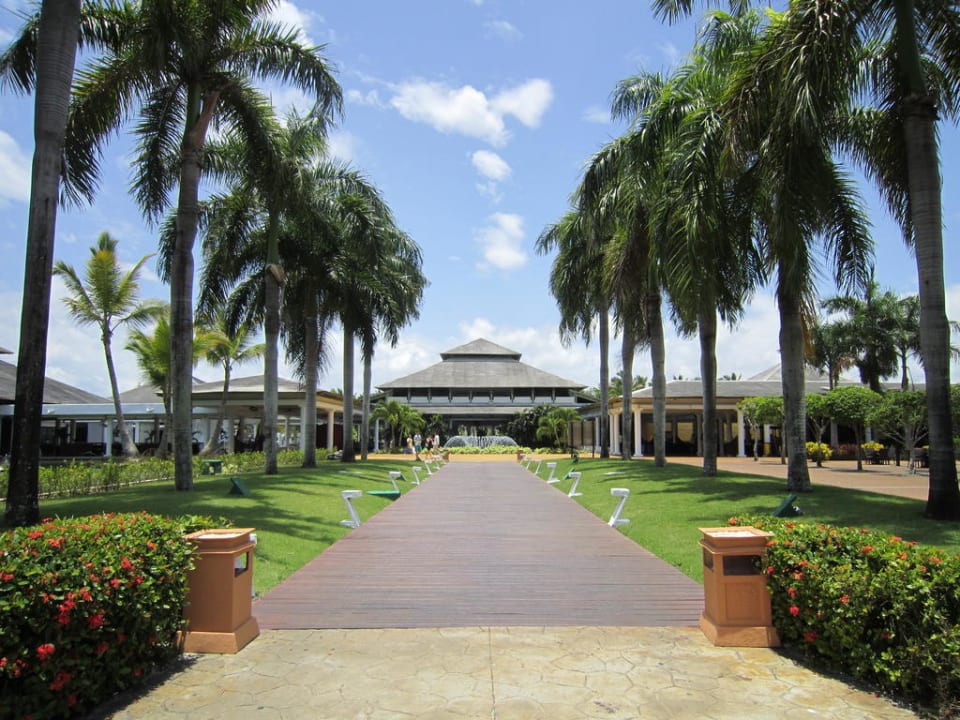 Blick aus Garten Richtung Lobby/Restaurant/Bar Catalonia Punta Cana - All Inclusive