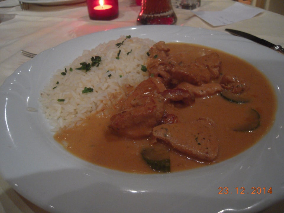 Abendessen/Hauptgang Hotel-Gasthof-Obermair