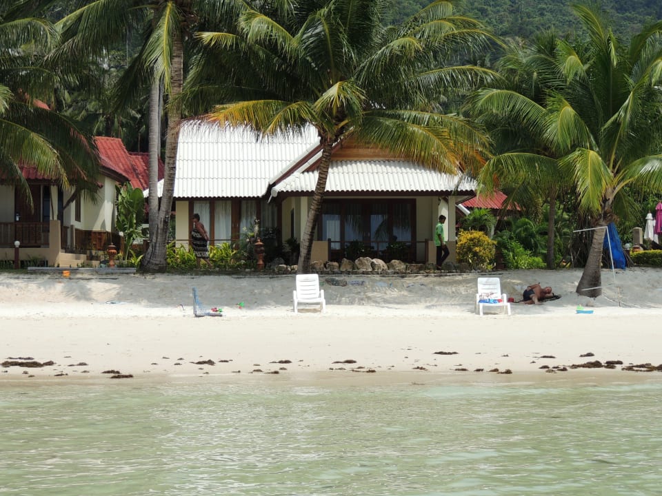 VIP Bungalow vom Meer aus  Long Bay Resort Koh Phangan