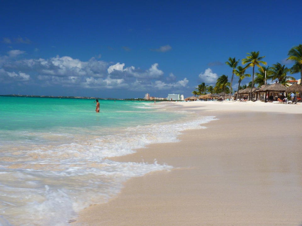Strandblick Richtung Palm Beach Bucuti & Tara Beach Resort - Adults only