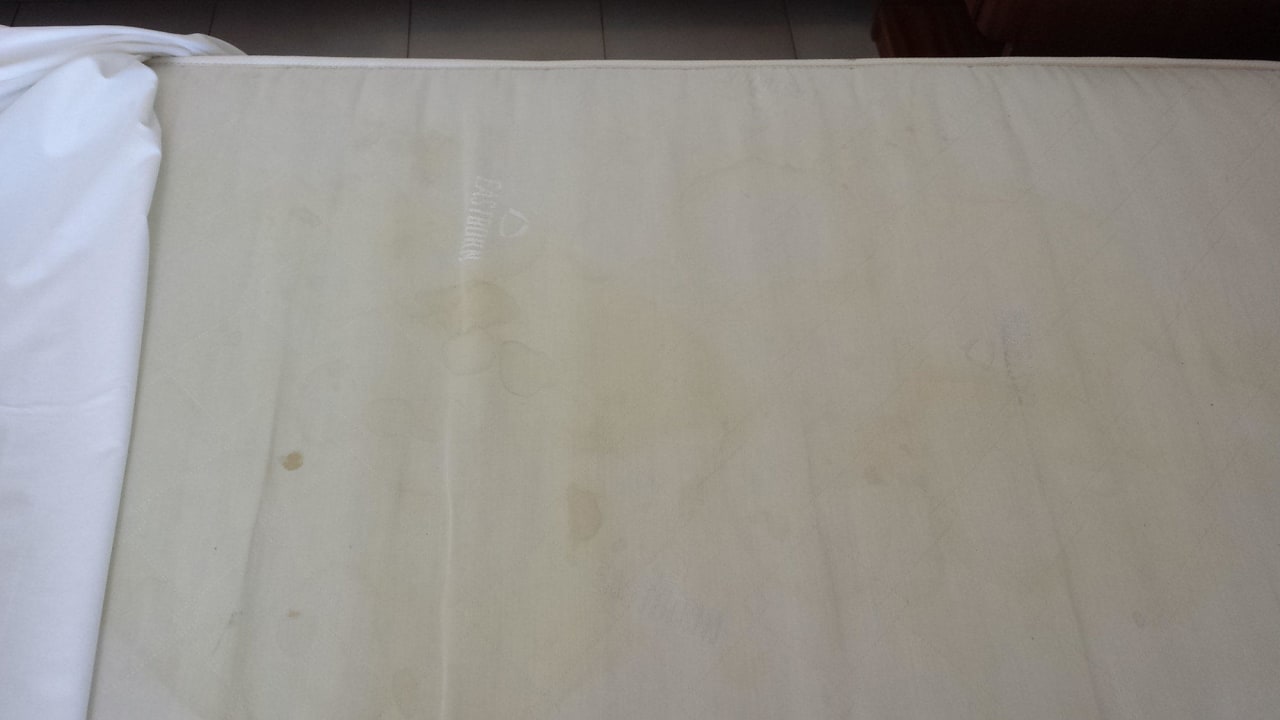 Matratze mit Urin- und Blutflecken Maritimo Beach Hotel