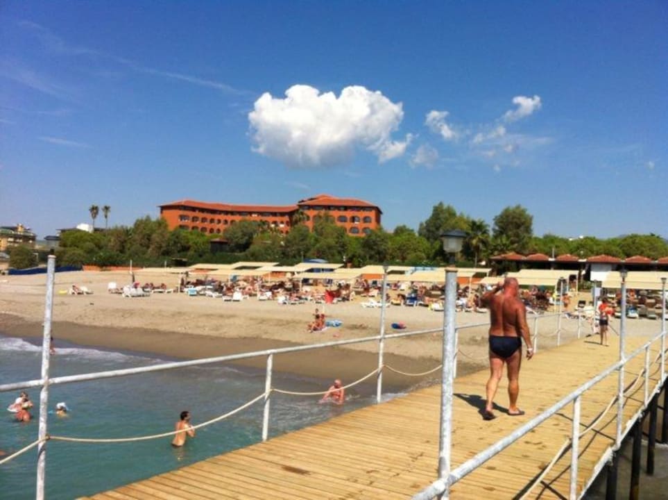 From the beach pier Club Turtas Beach Hotel