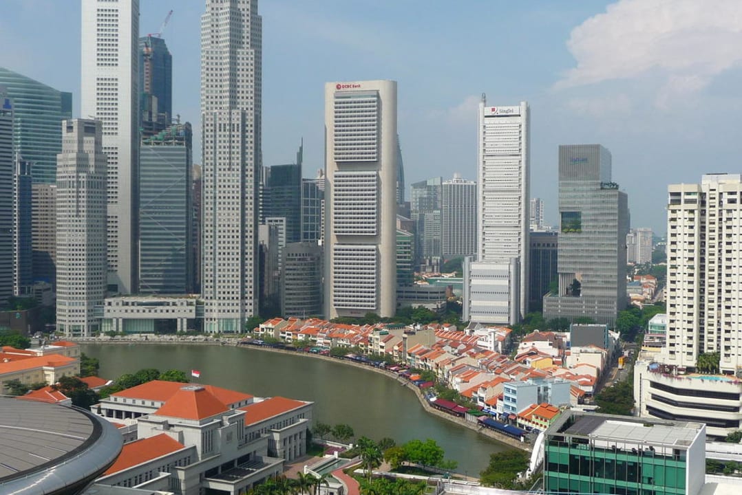 Wunderbarer Blick auf den Singapore River Peninsula Excelsior Hotel