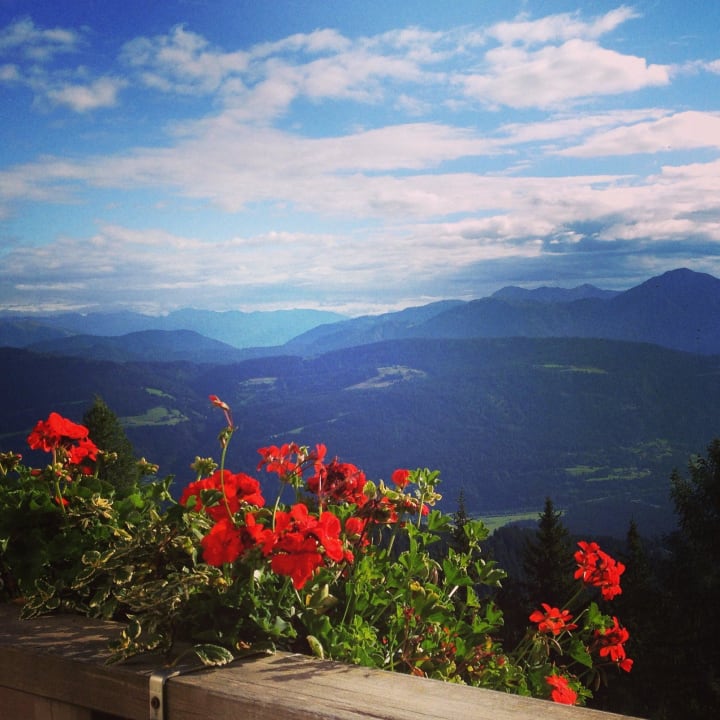 Ausblick aus dem Turmzimmer Aldiana Club Schlanitzen Alm