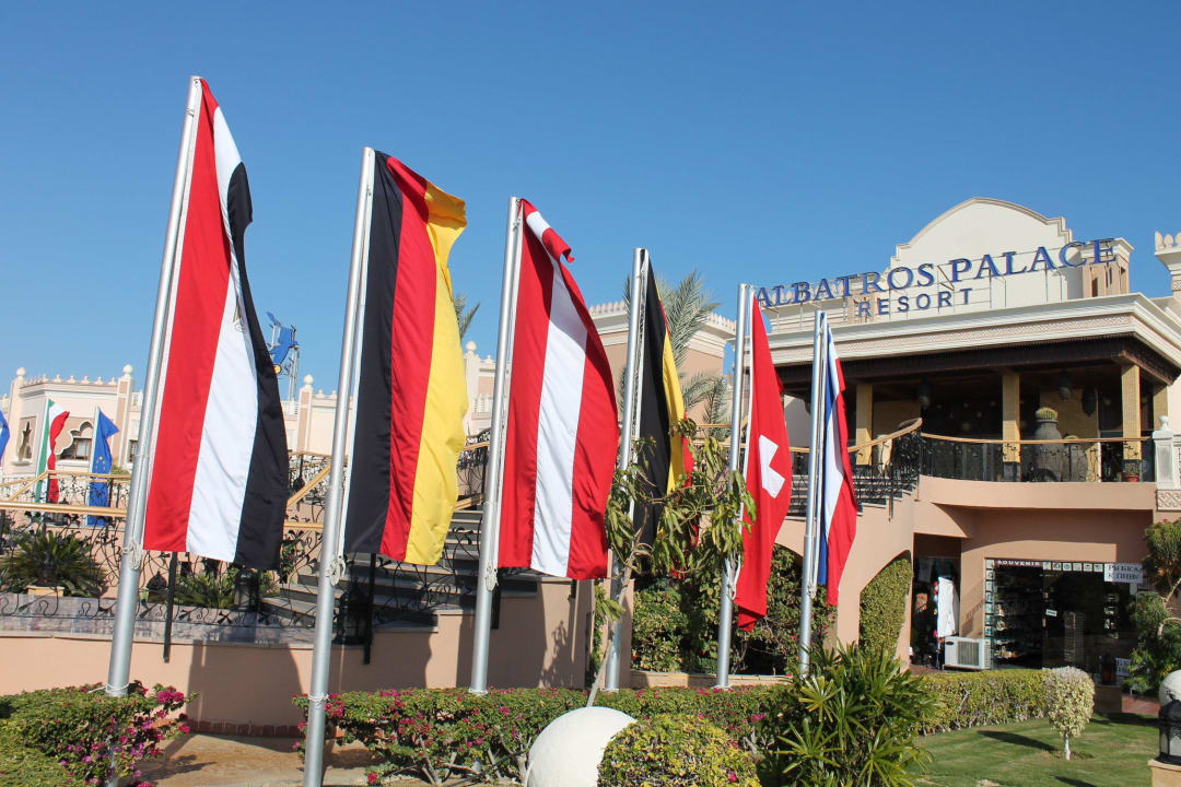 Vor der Zufahrt zum Albatros Palace Pickalbatros Palace Resort