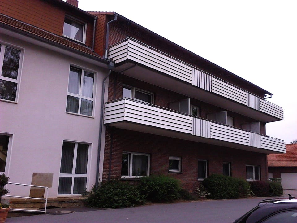 Blick zum Parkplatz Landidyll Hotel zum Freden