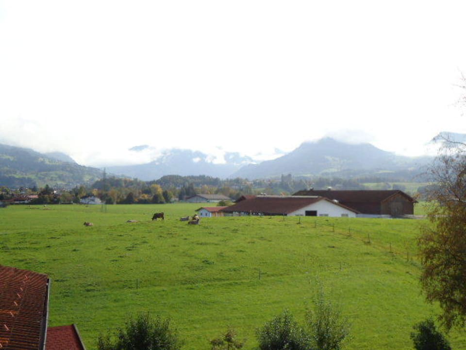 Blick aus dem Zimmer auf Sonthofen Gästehaus Kanstein