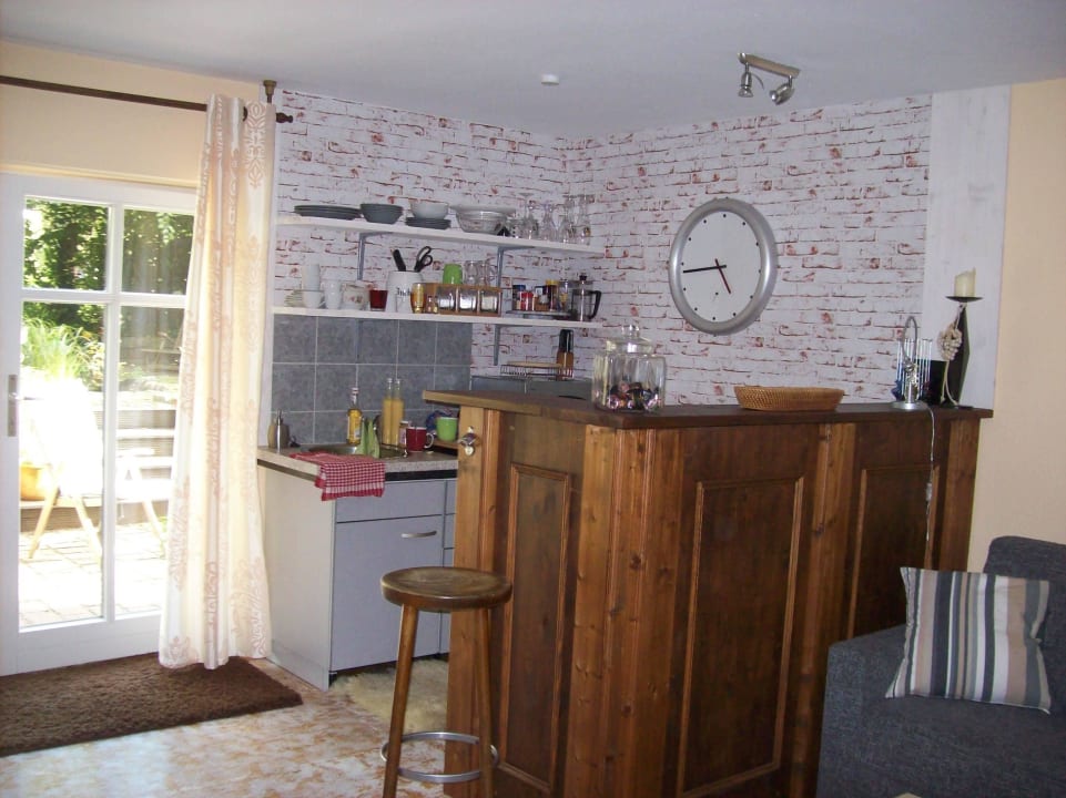 Kleine Küche mit allen was man braucht in einer Küche Ferienwohnung Steinke