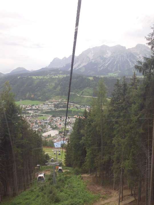 Planai Seilbahn mit Blick auf Schladming Appartement Romana