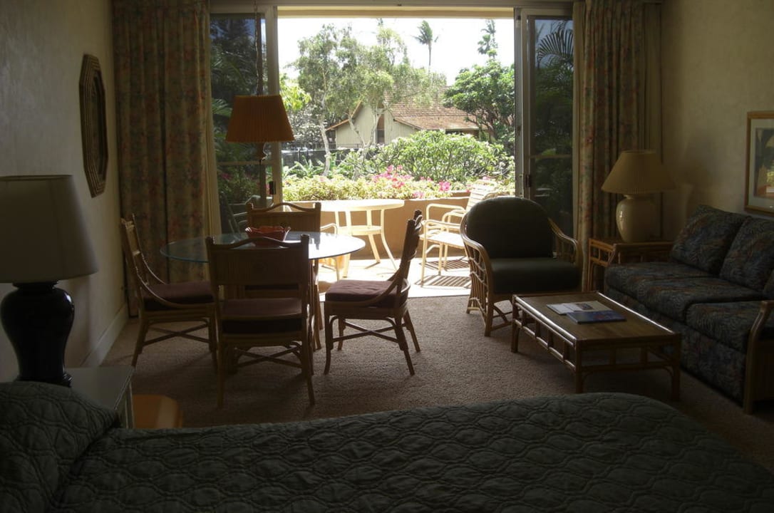 Teil Wohnzimmer & Balkon Aston Maui Kaanapali Villas