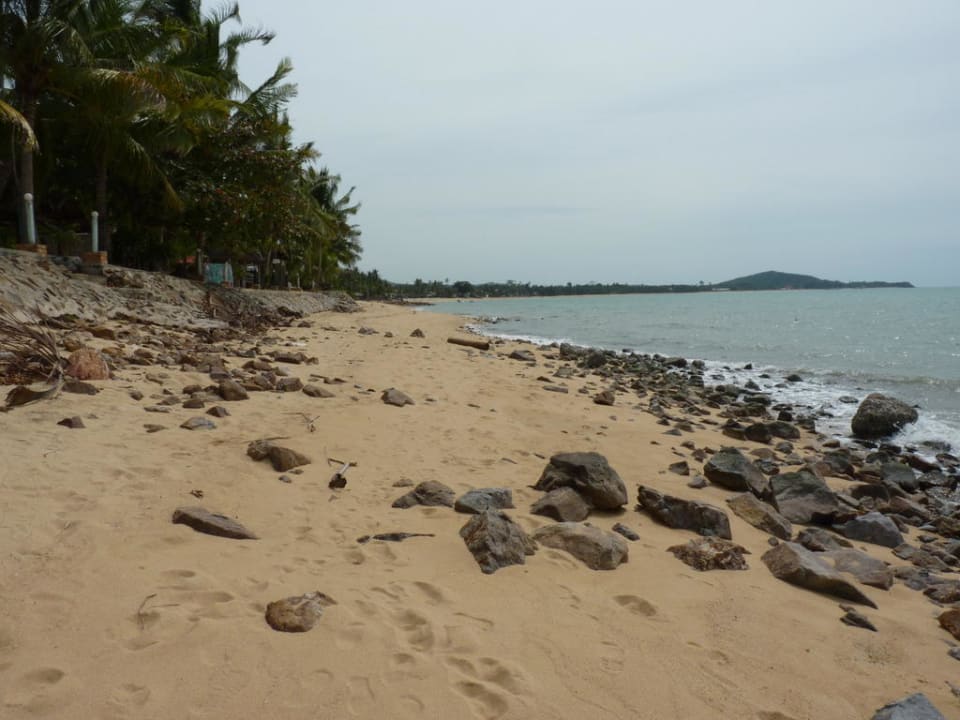 So sieht der Strand neben dem Hotel aus Paradise Beach Resort, Samui