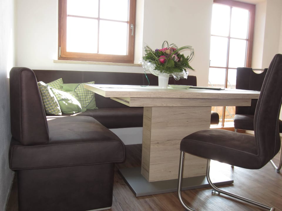 Eckbank in der Ferienwohnung Untersberg Kochhof