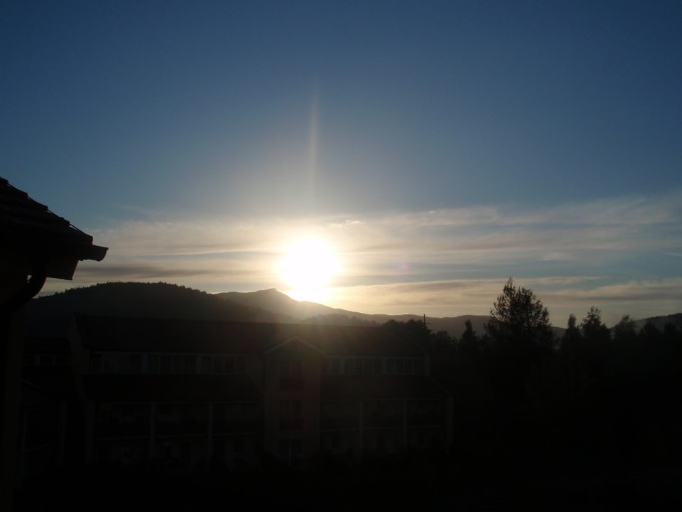Sonnenuntergang bei Blick vom Balkon Hotel Herzog Heinrich
