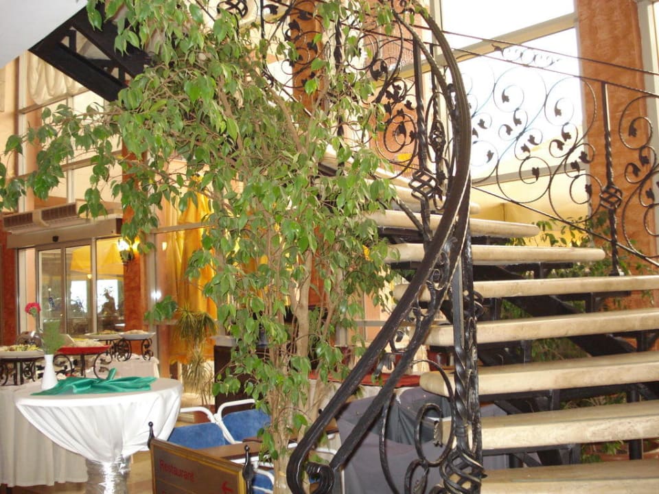 Über diese Treppe kommt man in die Lobby Royal Atlantis Beach Hotel