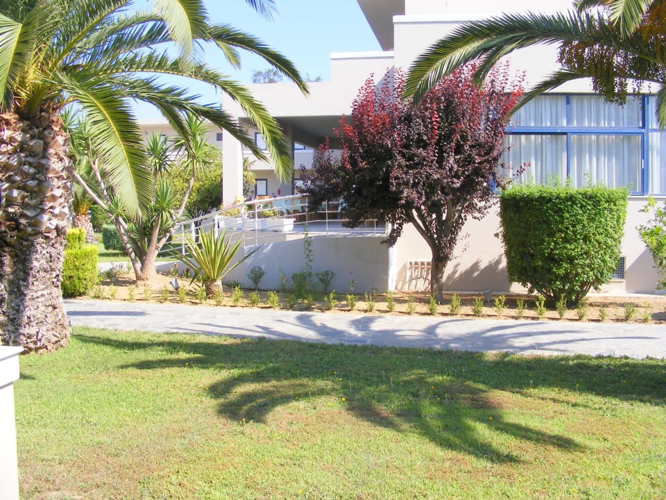 Ausblick auf die Restaurantterrasse vom Zimmer 205  Hotel Esperia