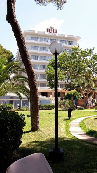 Blick vom Garten aus auf das Hotel Hotel Riu Festival
