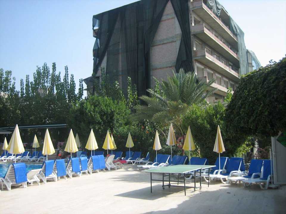 Baustelle direkt neben Pool Hotel Gardenia Beach