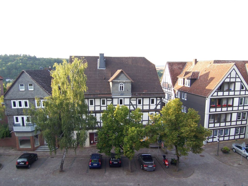 Blick aus dem Fenster Hotel Die Sonne Frankenberg