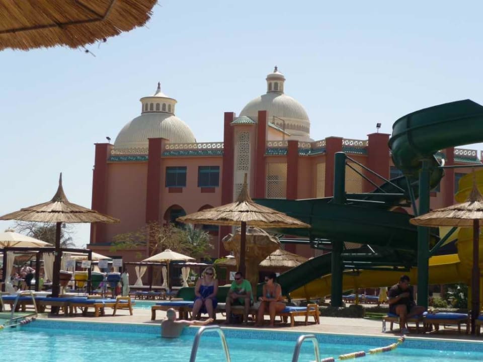 Blick vom Pool Pickalbatros Aqua Park Resort - Hurghada